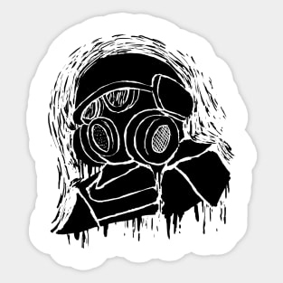Gas Mask Scribble Sticker